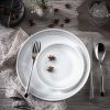 78‑Piece Dinnerware Set, Service for 12, Grey Dotted Band White Glass Tableware Set