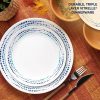 Ocean Blues 16-Piece Double Bowl Dinnerware Set, Service for 4